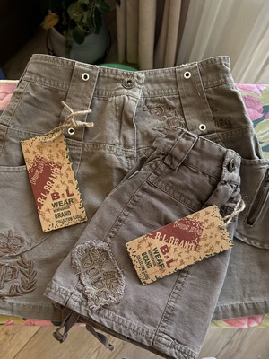 B.L. Wear Cotton Cargo Skirts New with Tags