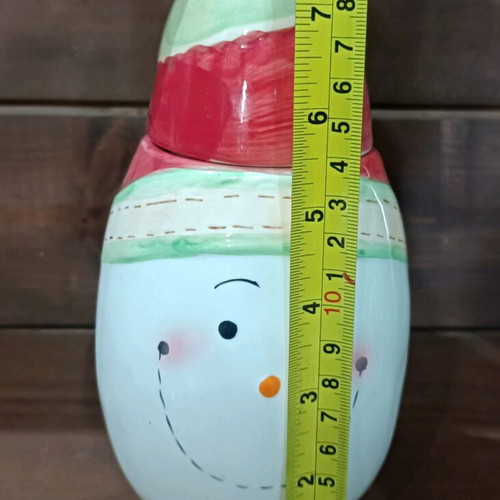 Christmas cookie jar snowman vintage in excellent condition