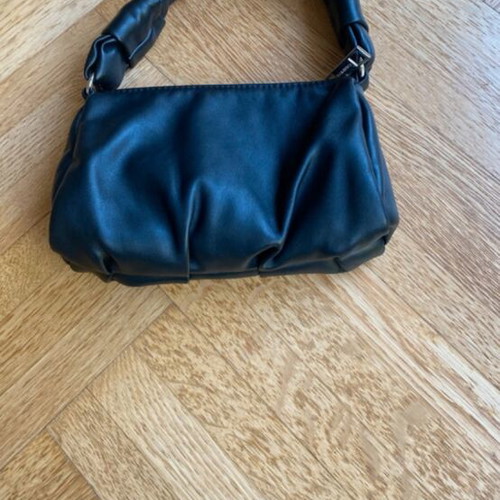 Caprice black ruched shoulder bag