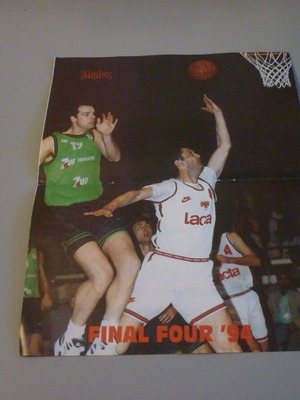 Αφίσα Ολυμπιακός μπάσκετ Final Four Tel Aviv 1994 & Μίκαελ Σουμάχερ μεταχειρισμένη