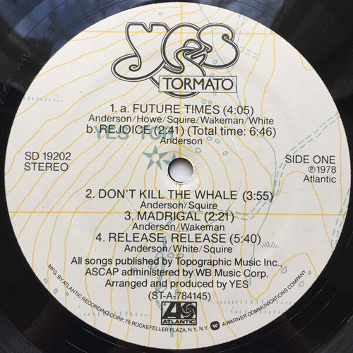 Yes Tormato vinyl record used, rock genre