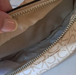 Calvin Klein crossbody bag, white and beige with logo detail