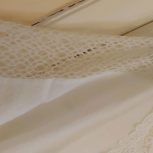White women's lace blouse cotton, like new, size M/L