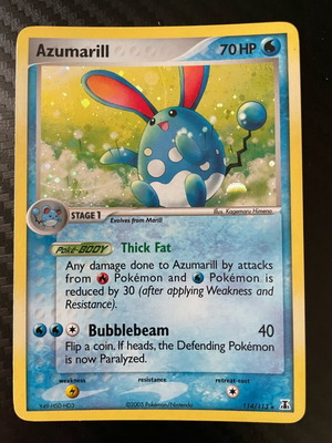 Pokemon card Azumarill holo 114 EX Delta Species like new