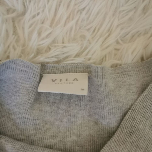 Vila knitted A-line skirt like new, gray, size M