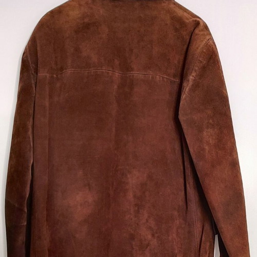 Men's vintage suede leather jacket used, brown, Anwar Yacout Alexandria