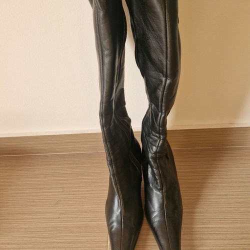 J.Bournazos leather boots like new, black, size 37