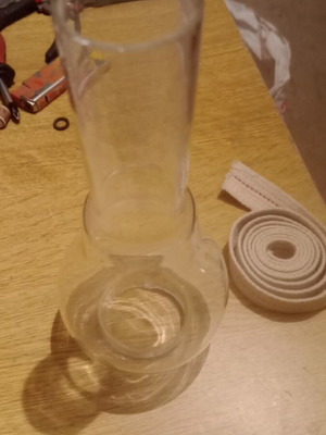 Oil lamp wick 1 meter and glass chimney