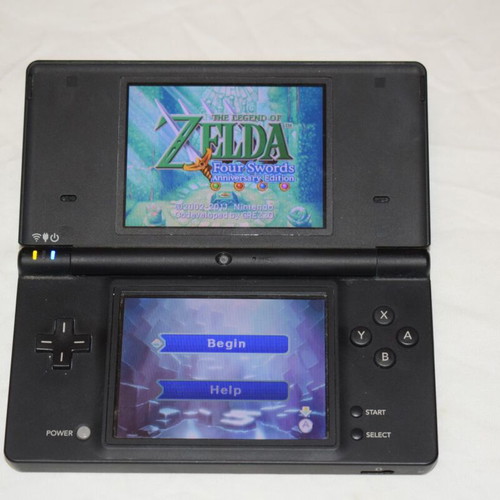 Nintendo DSi black used with rare Zelda Four Swords Anniversary Edition
