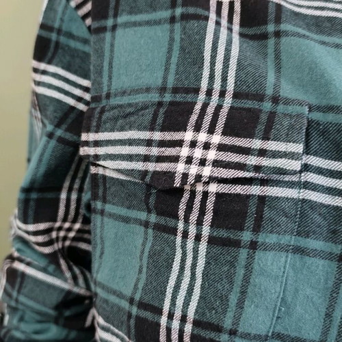 Cropped checked shirt Attrattivo like new, green, size M