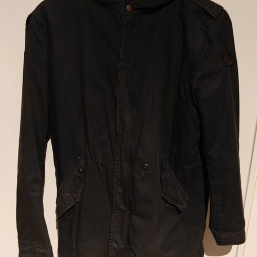 Republic men's long coat used, dark blue, size XL