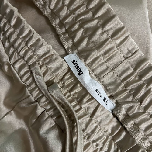 Sinsay satin pants XL like new beige gold