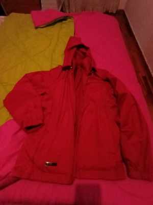 Autumn jacket used, red, reversible, size XL