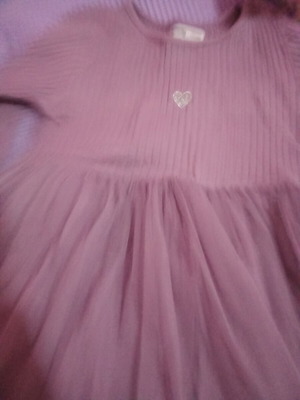 Purple dress with tulle Sinsay like new, size 122