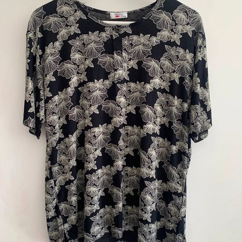 Pajama top XXL, thin fabric, black and white