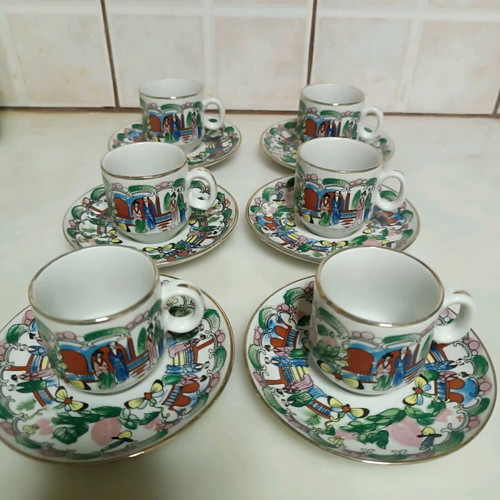 Vintage Chinese porcelain coffee set new