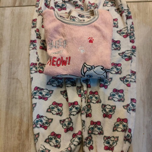 Girls' pajama set 8 years 130cm like new, grey and pink