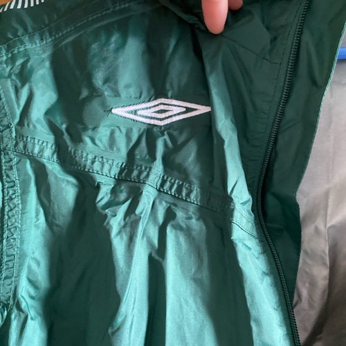 Umbro windbreaker waterproof jacket used, green, size XS