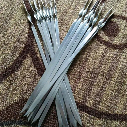 Inox skewers new for mangali, 2 mm thickness, 40 cm length, pack of 20