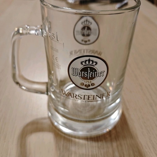 Warsteiner 500ml beer glass new