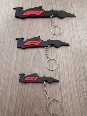 Formula 1 single-seater keychain made to order with F1 logo