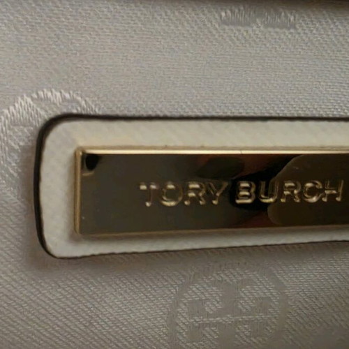 TORY BURCH δερμάτινη χειρός τσάντα μεταχειρισμένη, άσπρη