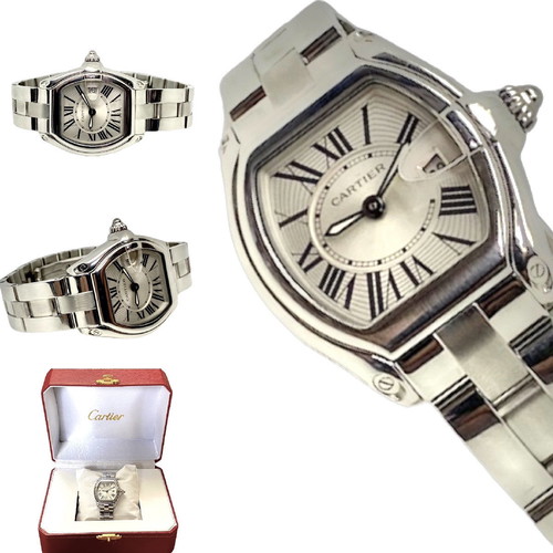 Cartier Roadster γυναικείο ρολόι μεταχειρισμένο quartz από ατσάλι