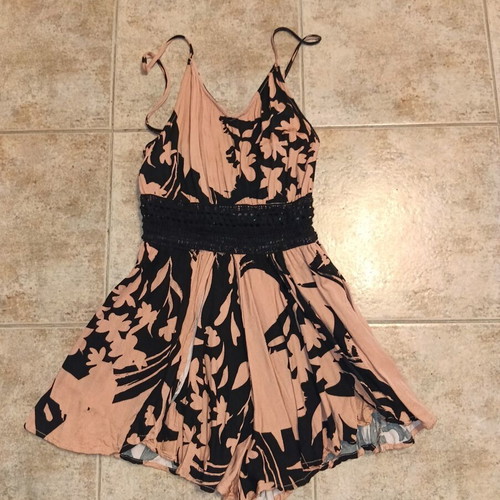 Sinsay One-Piece Romper new, black and pink, size XS