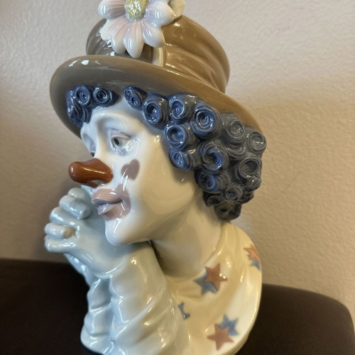 Lladro Melancholy clown bust used