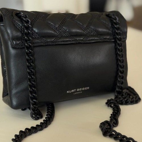 Kurt Geiger London Kensington Black Quilted Crossbody bag like new
