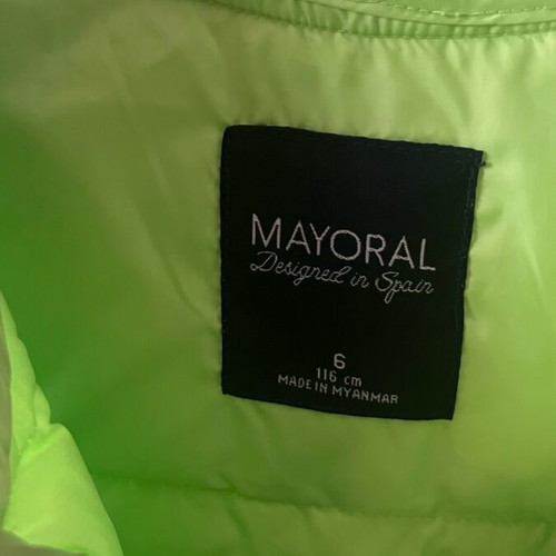 Mayoral sleeveless yellow fluorescent vest used, 6 years 116 cm