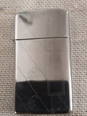 ZIPPO C - XV SLIM SIZE striped chrome lighter (408)