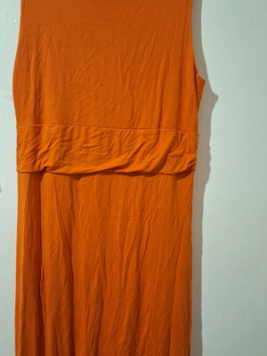 Orange dress used, elastic, size XL