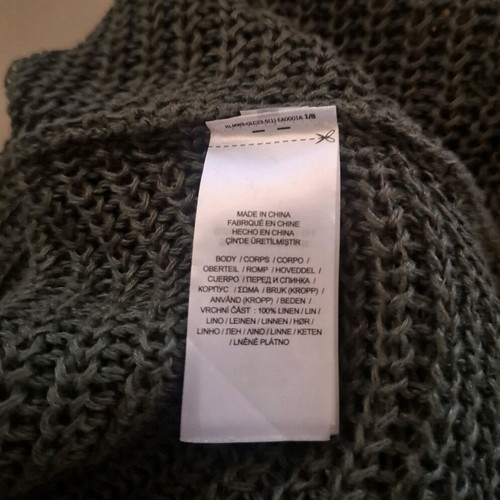 Ralph Lauren blouse like new, khaki linen knit with black belt