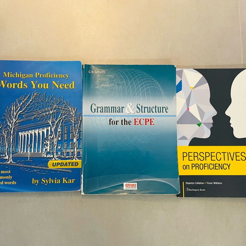 English Proficiency (ECPE) books used, set of 3