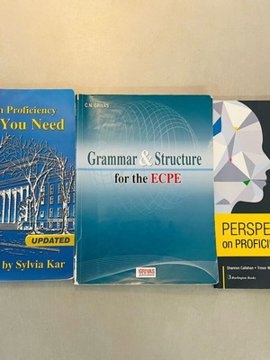 English Proficiency (ECPE) books used, set of 3