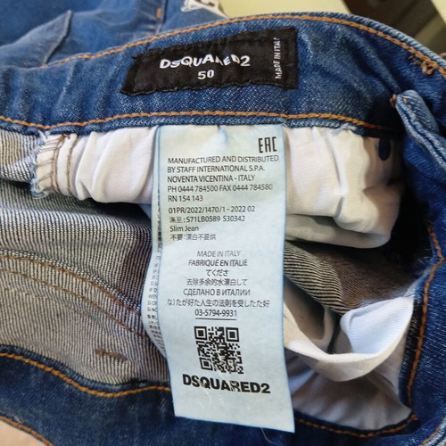 Dsquared2 Jeans size 50 XL like new, blue with rips