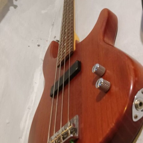 Dean electric bass guitar, 4-string wood top