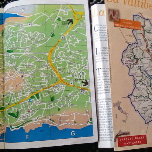 Travel books used, Croatia & Valtiberina Musei maps and guides