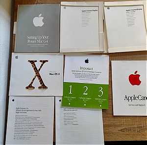 Apple Vintage Set Up Manual Power Mac G4  & άλλα Χαρτιά