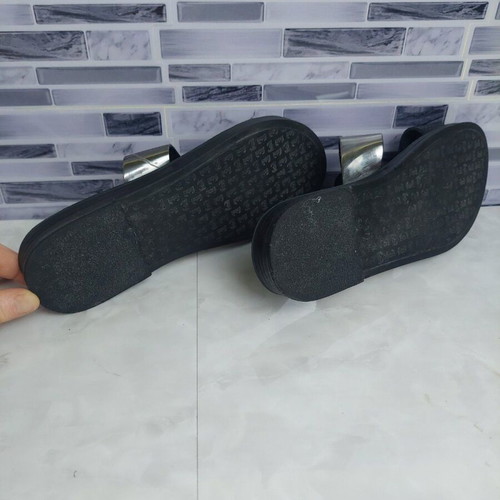 Ateneo leather anatomical sandals like new, black and silver, size 37