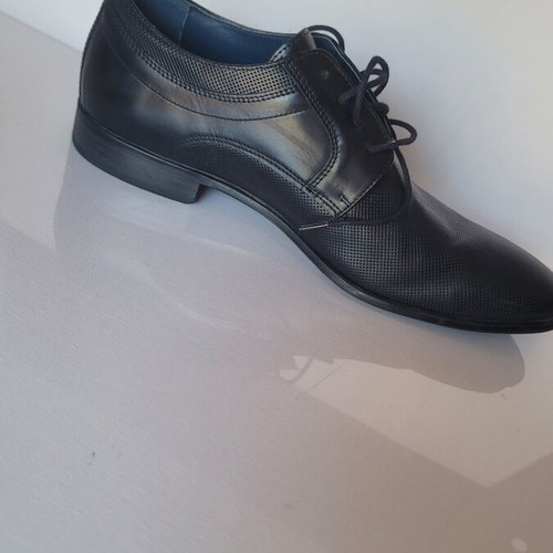 Damiani men's black leather dress shoes size EU 41 used
