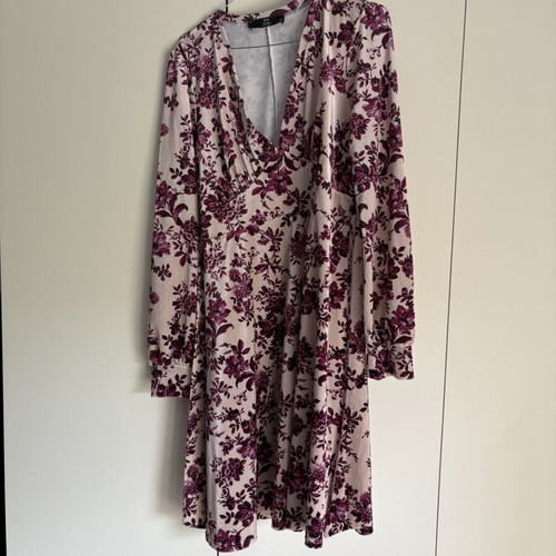 Shoko Shop velvet dress with purple flowers like new