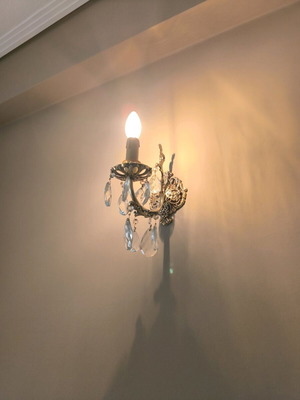 Brass wall lights like new, set of 2 pieces