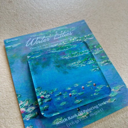 Claude Monet Waterlilies Refrigerator Magnet new 6x6cm