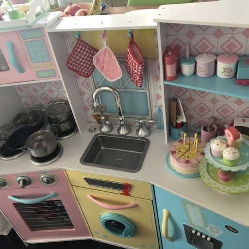 Kidkraft Wooden Play Kitchen Like New with Accessories