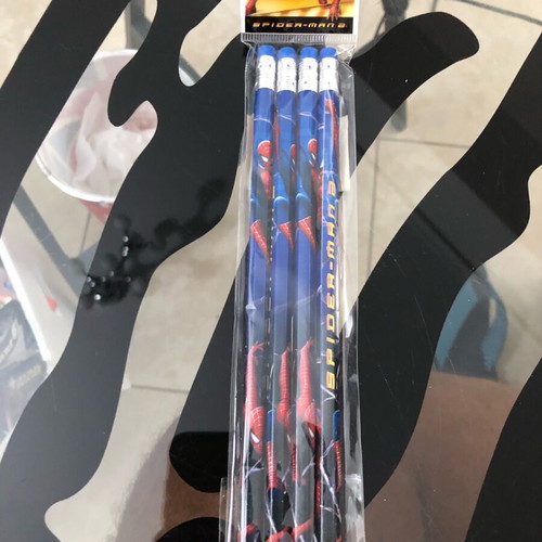 Spider-Man 2 Movie school set 4 pencils and 2 pens new Marvel Comics