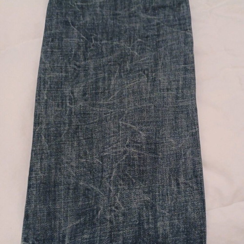 Staff and Co. Jean like new, low waist, straight leg, fringed, size 27, blue