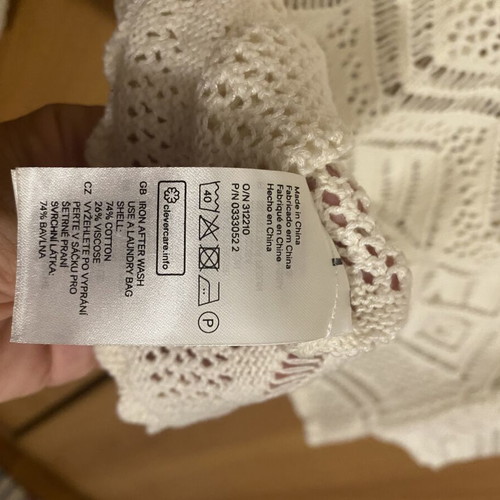 H&M Crochet Blouse new, white, size L