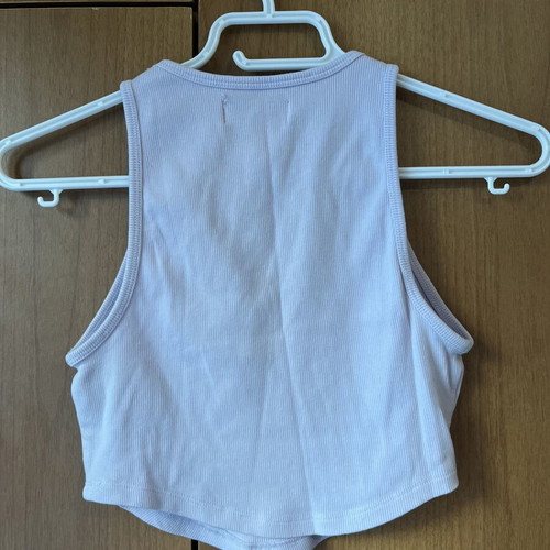 Bershka rib crop top size S like new lilac
